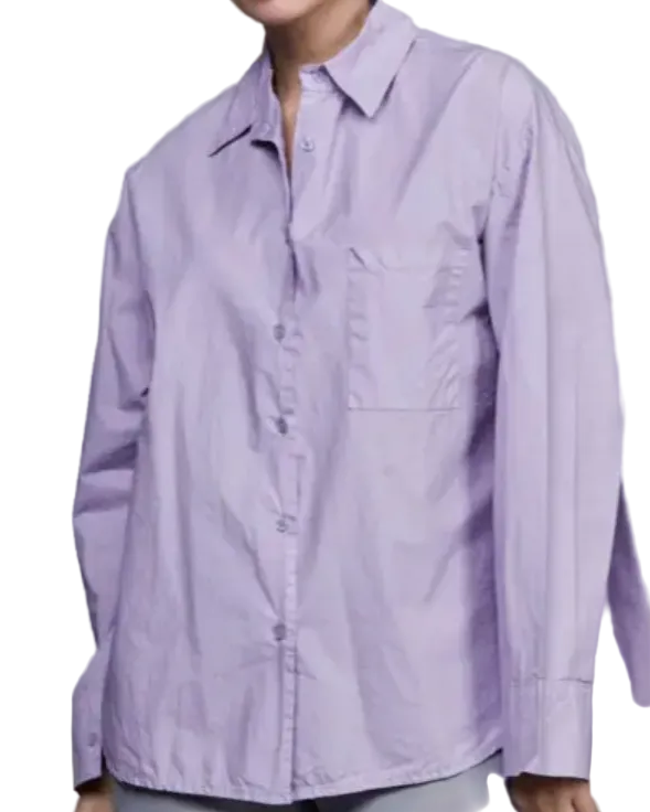 Chemise "boyfriend" Sixty Days en coton - TU parme
