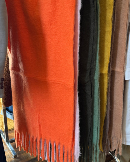 Grande écharpe à grosses franges 100% viscose