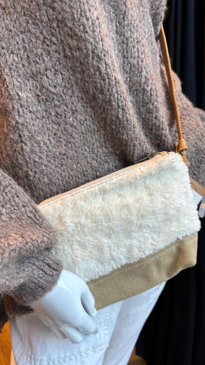 Pull oversize grosses mailles col cheminée Taupe Foncé - Taille unique