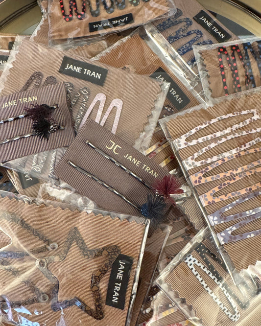 Barrettes JANE TRAN coloris et tailles diverses