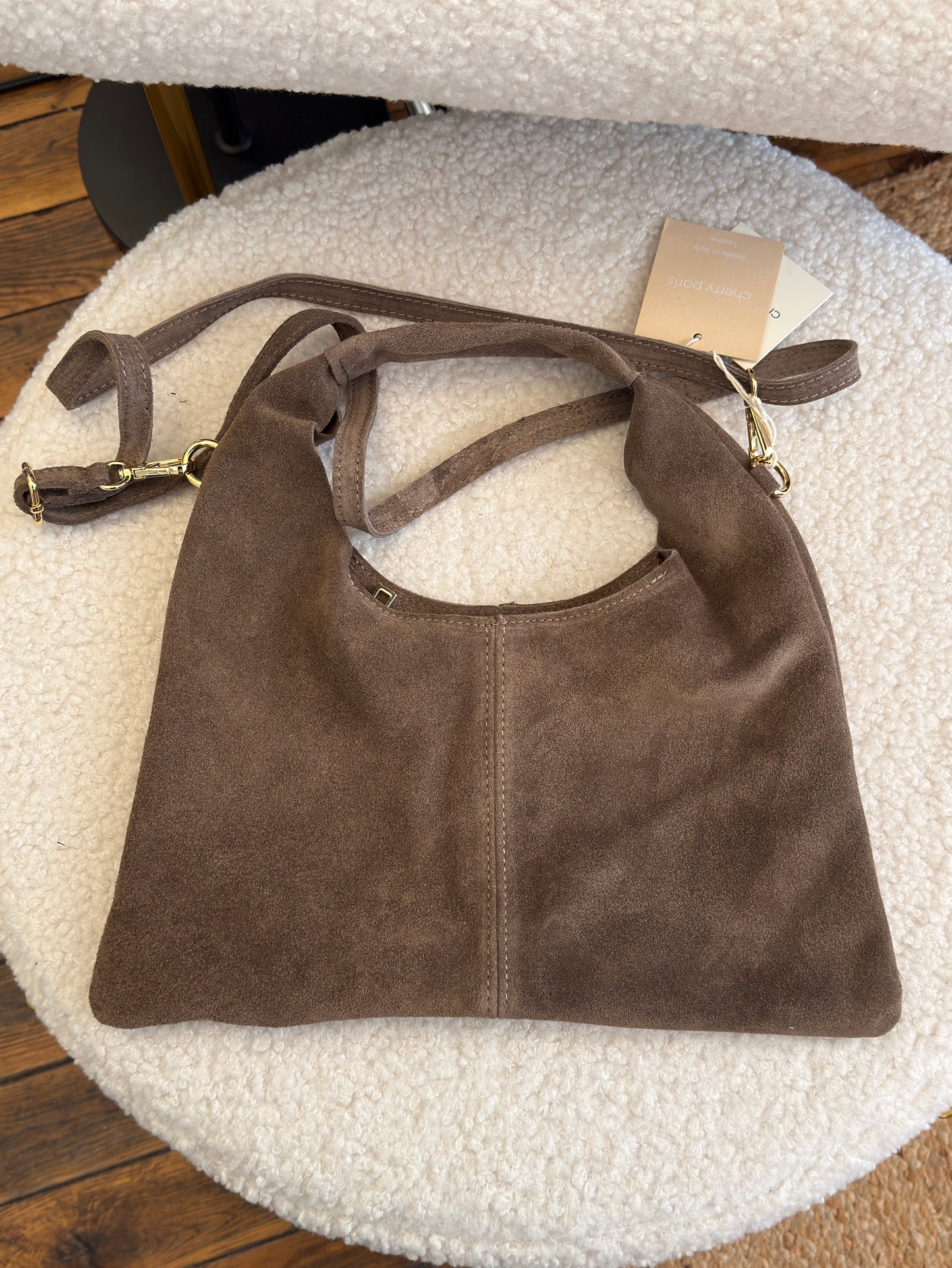 Sac MALORIE suédé taupe