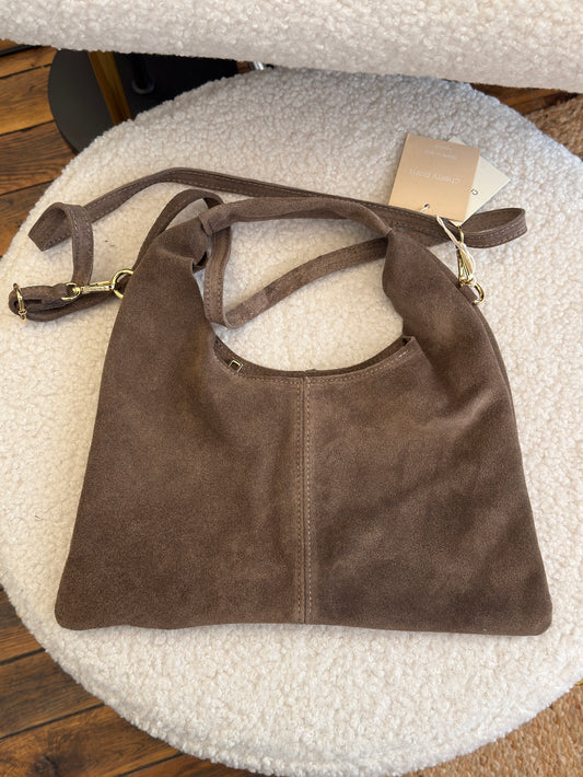 Sac MALORIE suédé taupe