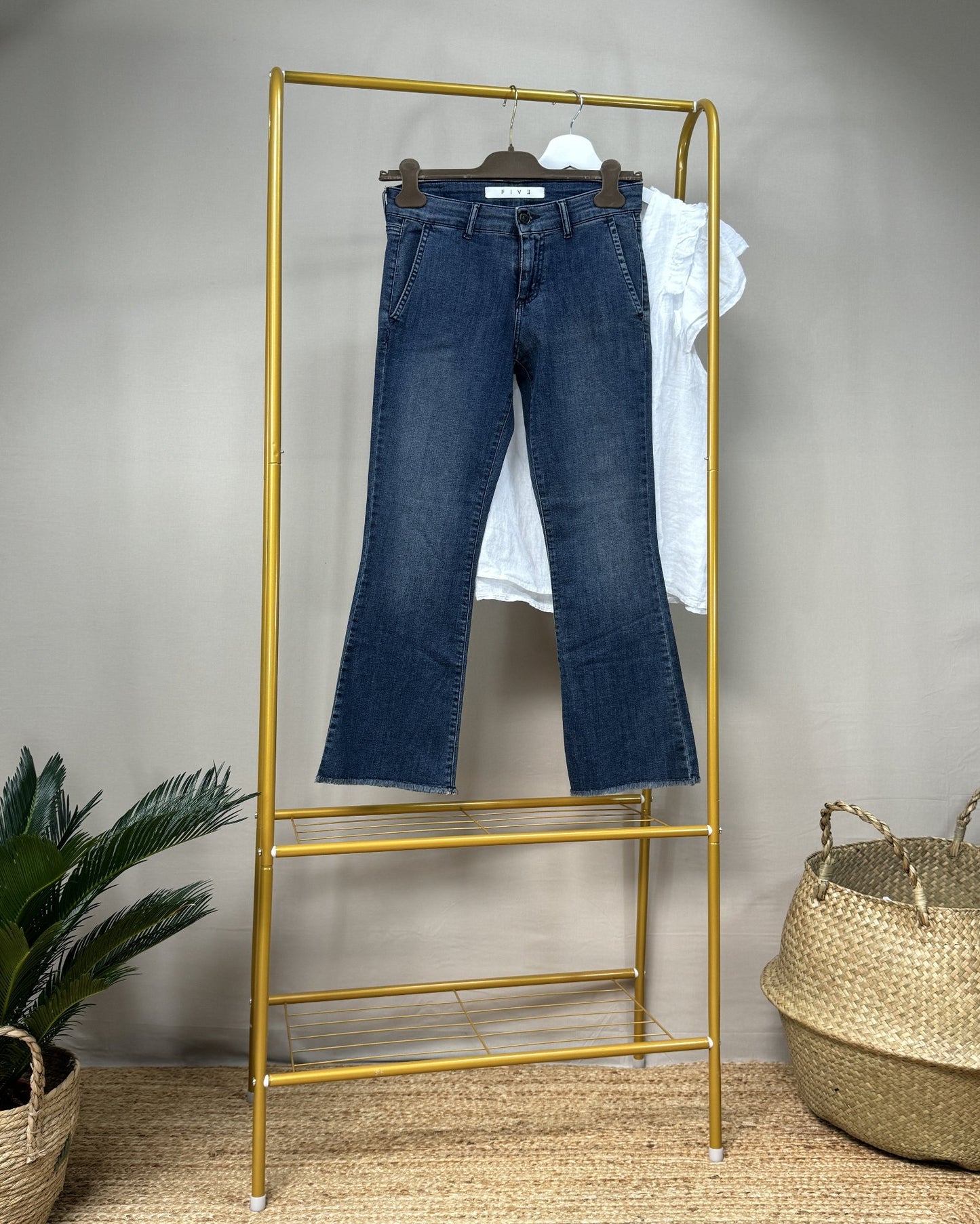 Jean Five Jeans flared Léonie bleu denim