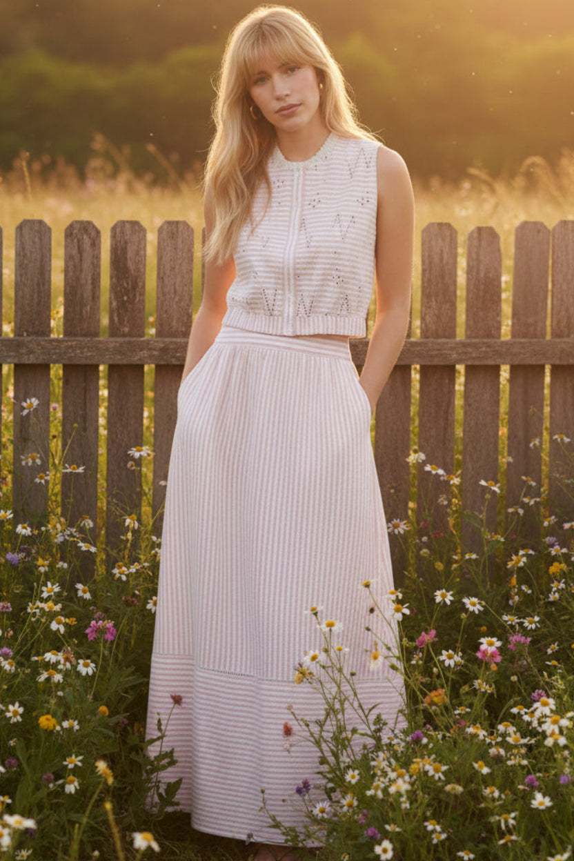 Jupe Midi Ralyta Corail – An'ge 
