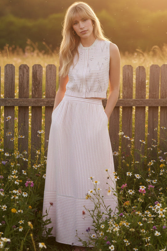 Jupe Midi Ralyta Corail – An'ge 