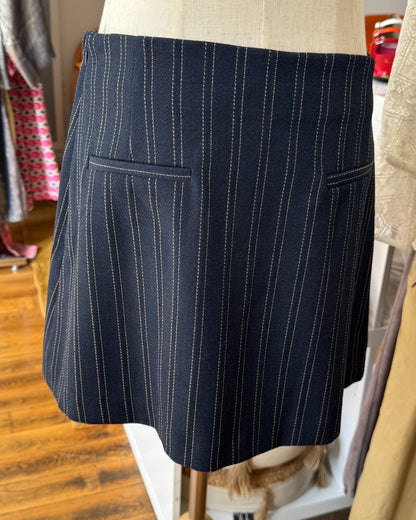 Jupe portefeuille bleu à rayures - The dandy uniform - Salut Beauté dos