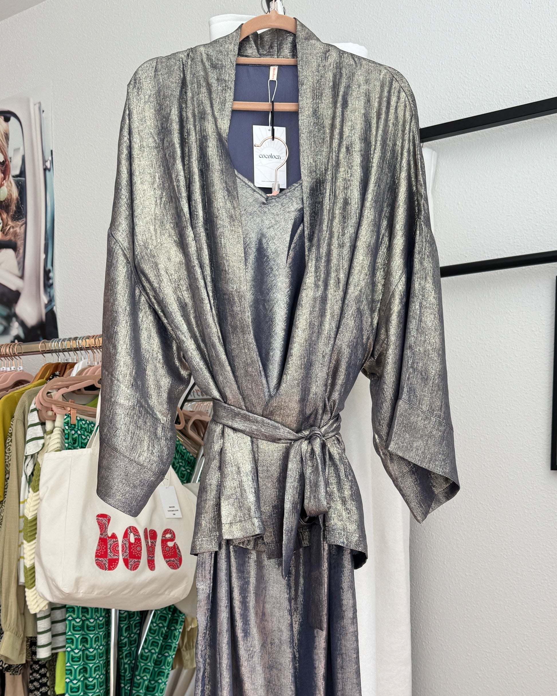 Kimono Starlight Indigo portant