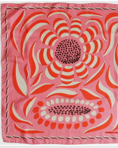 Foulard Les Belles Vagabondes carré mini en soie 50x50cm