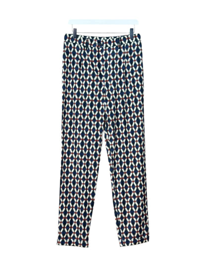 Pantalon Five Jeans droit Calvi bleu foncé à motifs géométriques