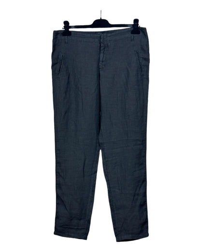 Pantalon IKKS 100% lin droit noir