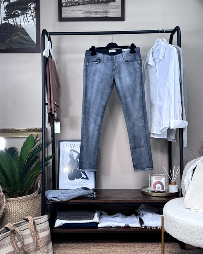 Pantalon slim Bray gris effet délavé