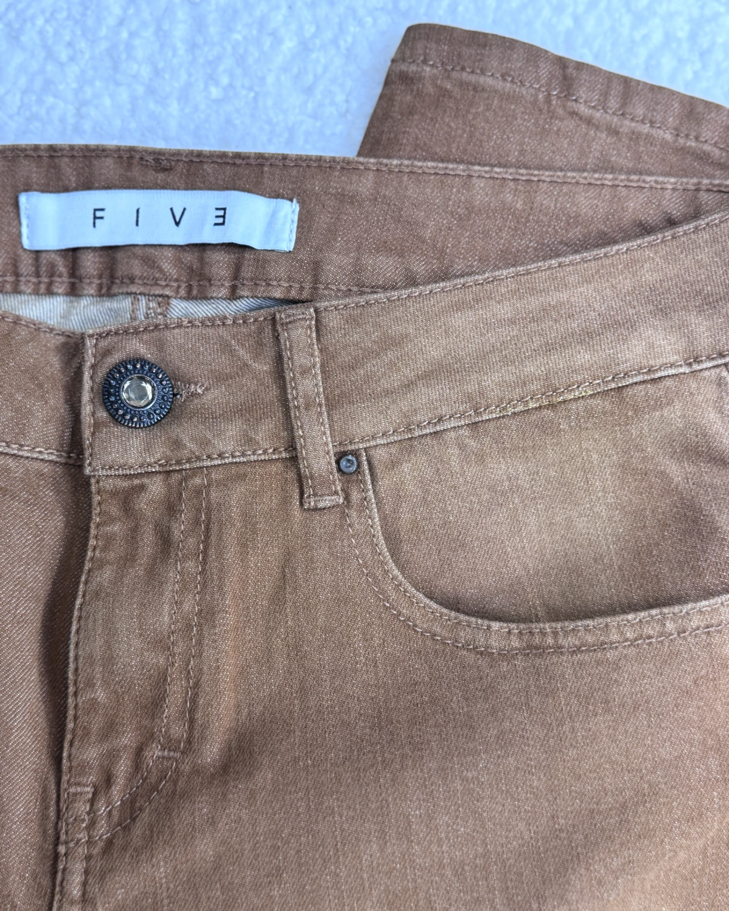 Pantalon Five Jeans droit Sarah caramel