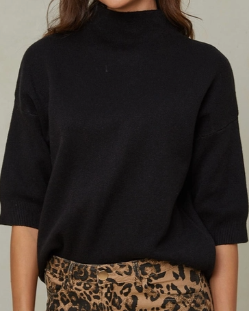 Pull manches  3/4 noir - Taille unique