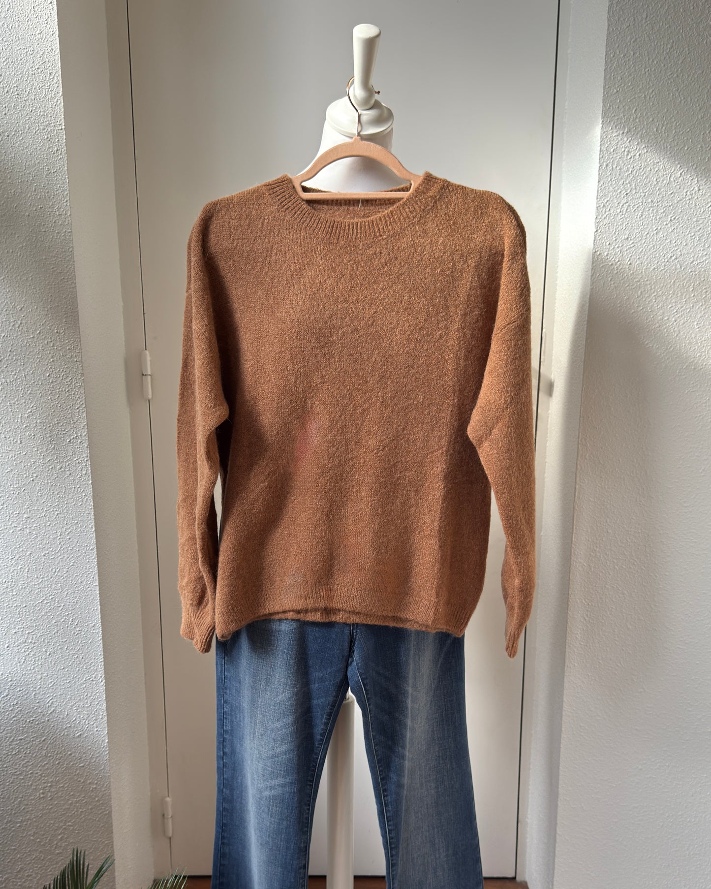 Pull manches longues Alpaga divers coloris en Taille unique camel