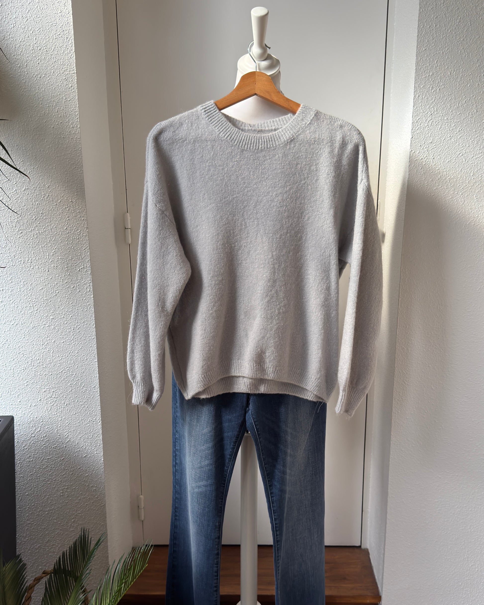 Pull manches longues Alpaga divers coloris en Taille unique gris clair