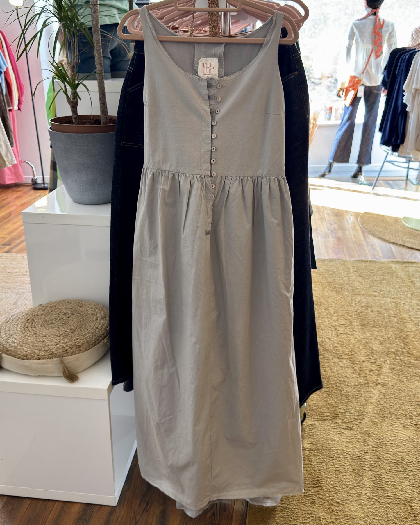 Robe HANNOH WESSEL Rosy 100% coton gris perle T36