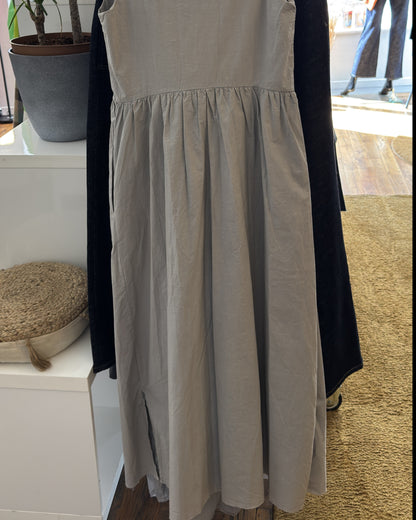 Robe HANNOH WESSEL Rosy 100% coton gris perle T36 dos