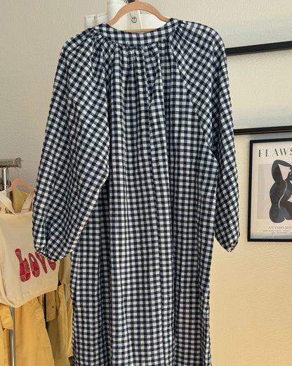 Robe "Matilde" Vichy Marine dos