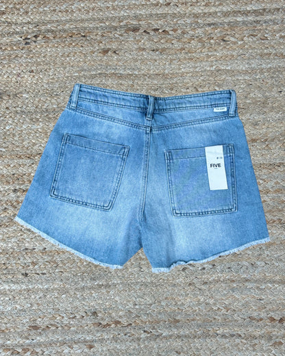 Short Five Jeans Samuel bleu jean délavé