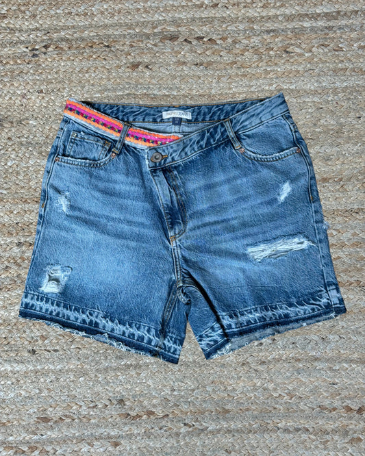 Short Jean denim  Fracomina bleu used