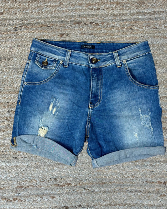 Short Jean Kocca bleu effet used