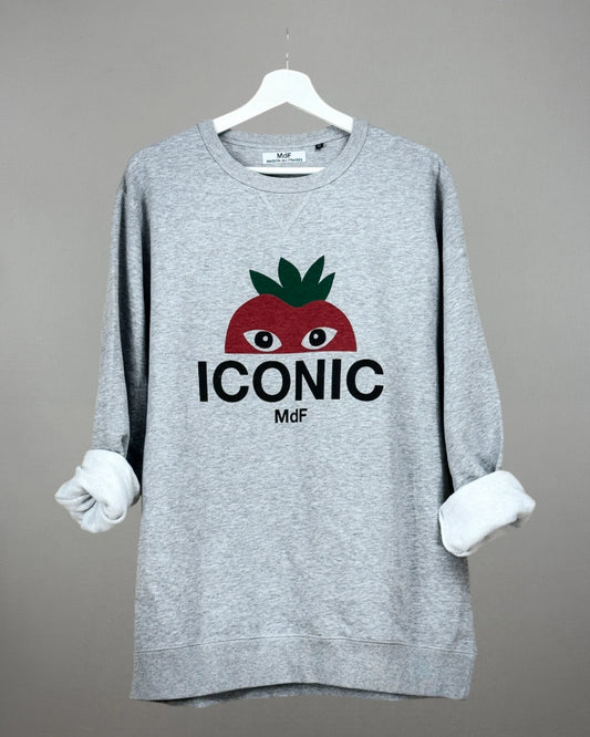 Sweat shirt MDF iconic gris face manches retroussees3Cocoloca1965 