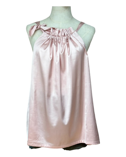 Top Bohème en satin Elizabeth vieux rose TU