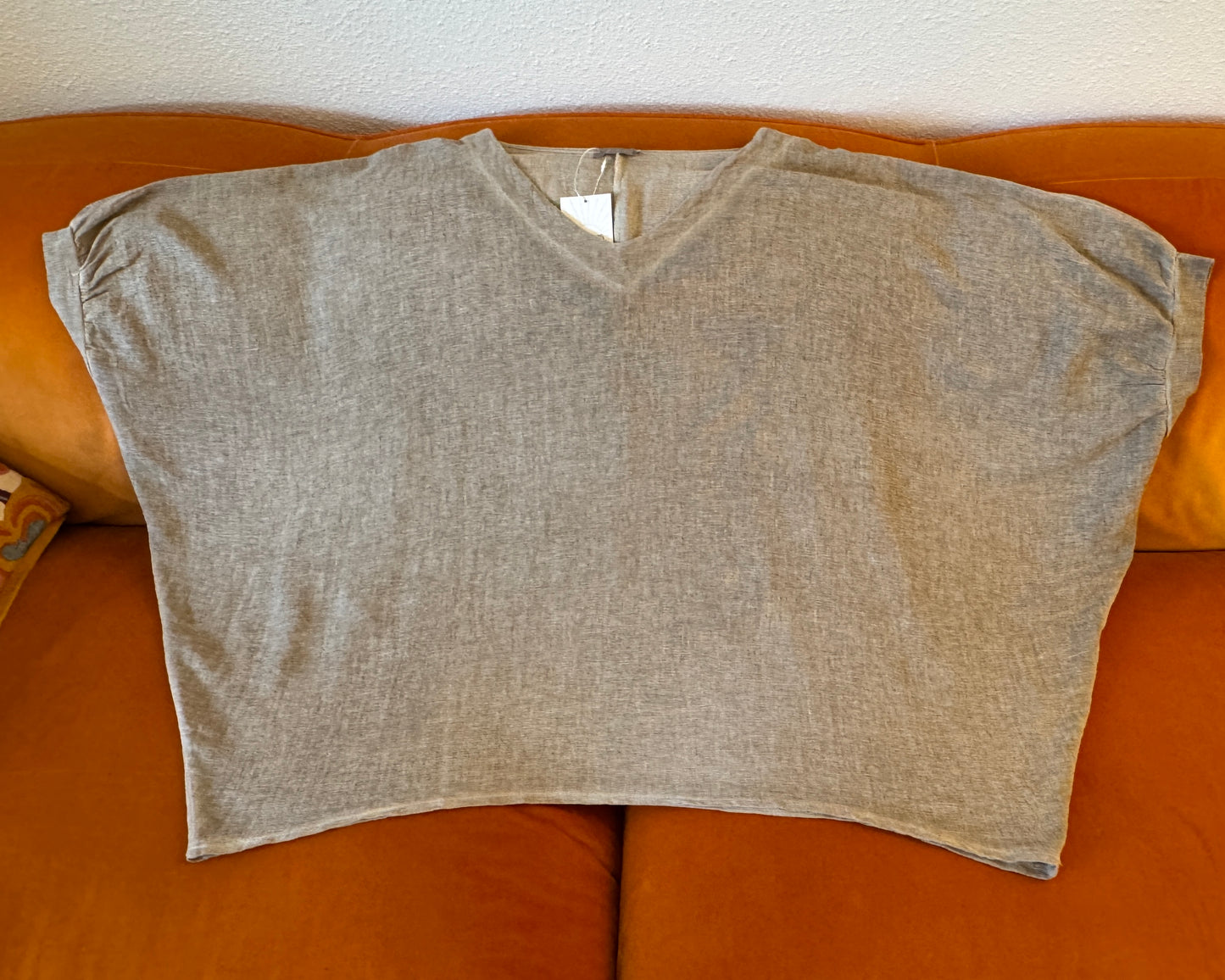 Tunique en lin et coton oversize Taupe ter