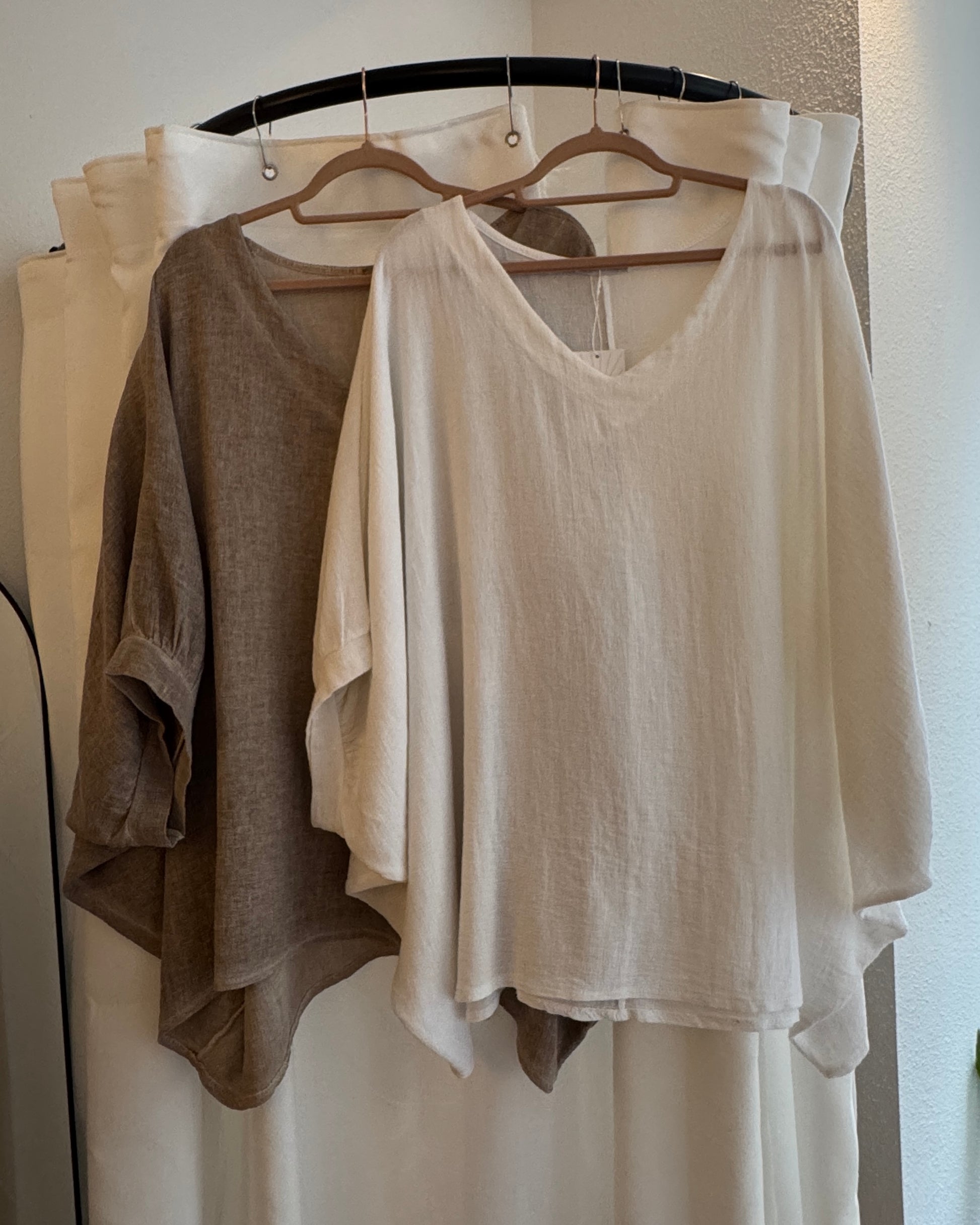 Tunique en lin et coton oversize duo