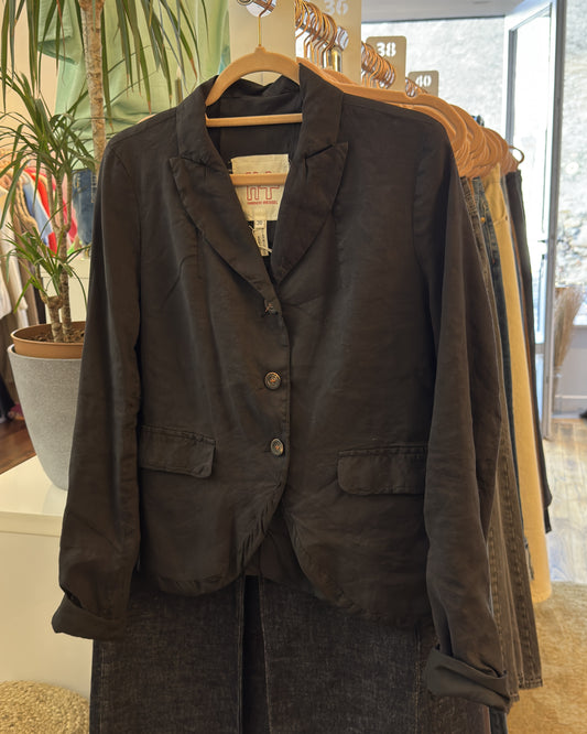 Veste HANNOH WESSEL 55% Lin 45% Soie noir T36