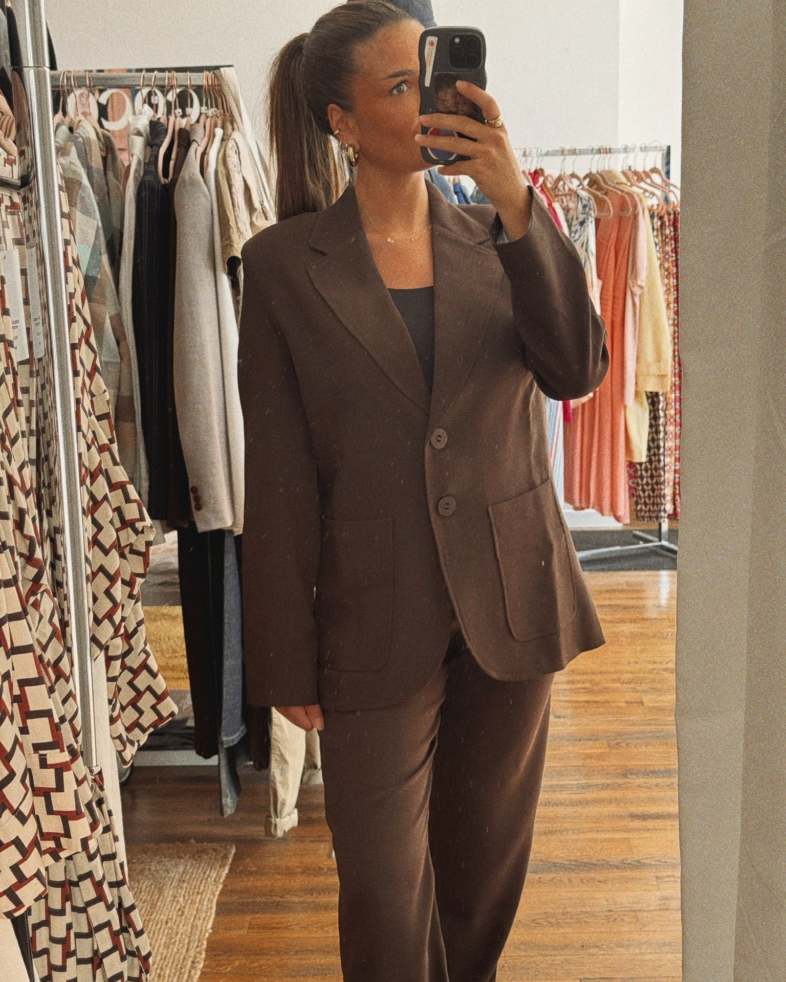 Veste chocolat - the monday uniform - Salut Beauté set bis