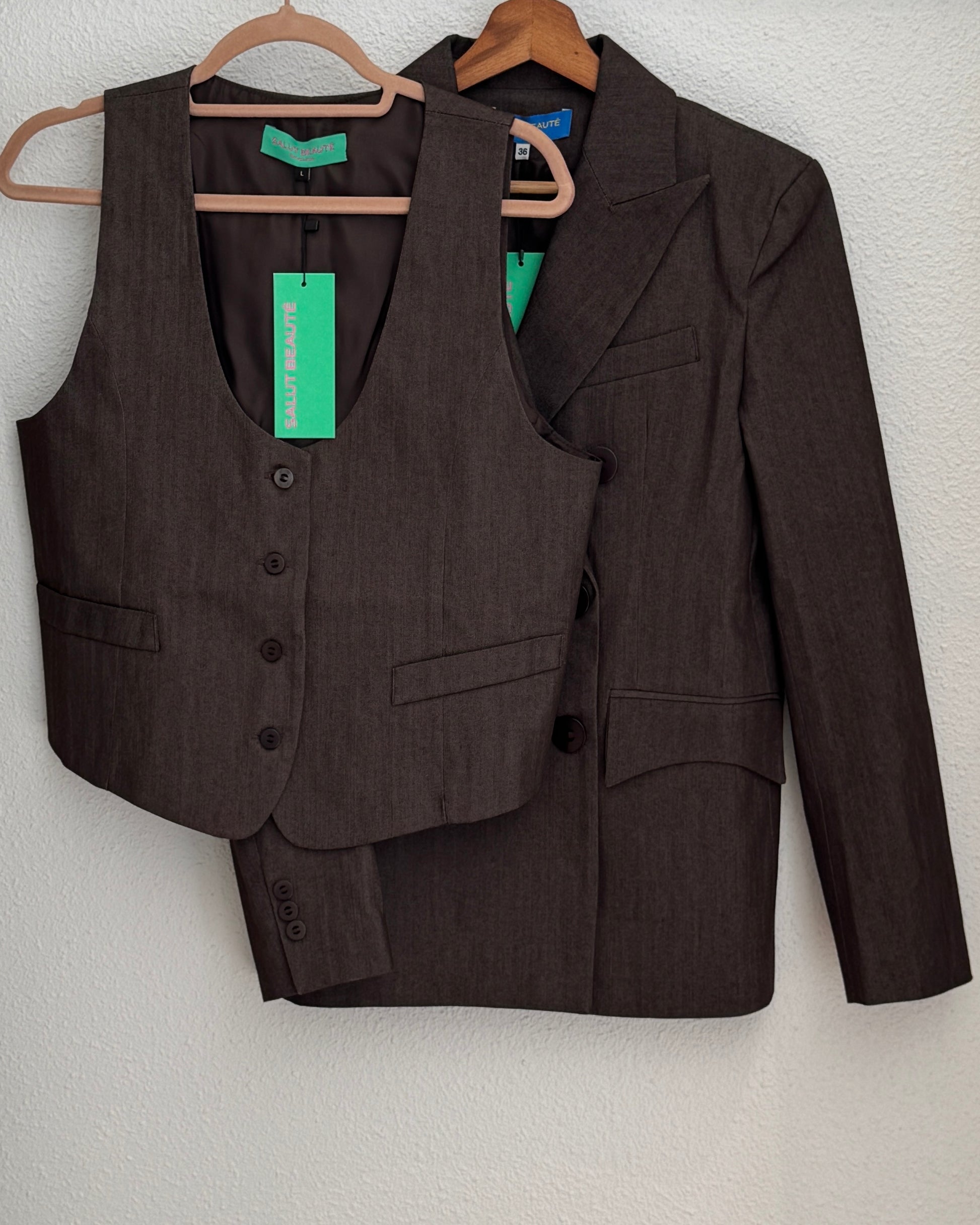 Veste denim marron - the dandy uniform - Salut Beauté set