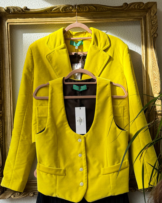 Veste velours jaune - collection the city uniform - Salut Beauté set
