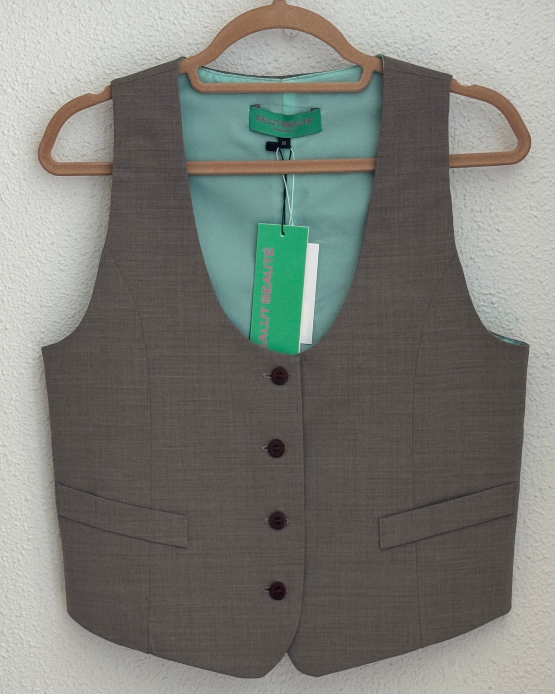 Veston beige gris - Salut Beauté