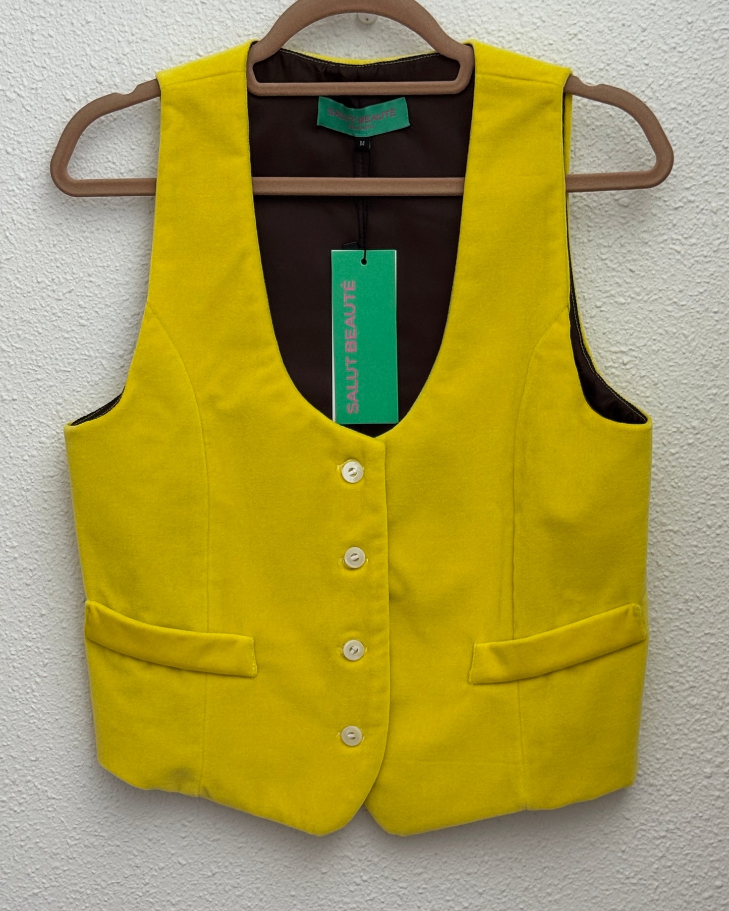Veston velours jaune - collection the city uniform - Salut Beauté