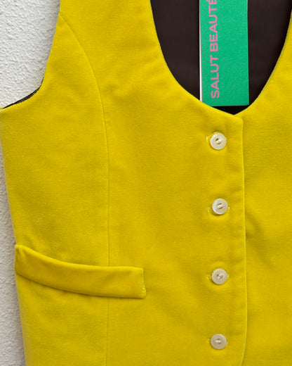 Veston velours jaune - collection the city uniform - Salut Beauté détails