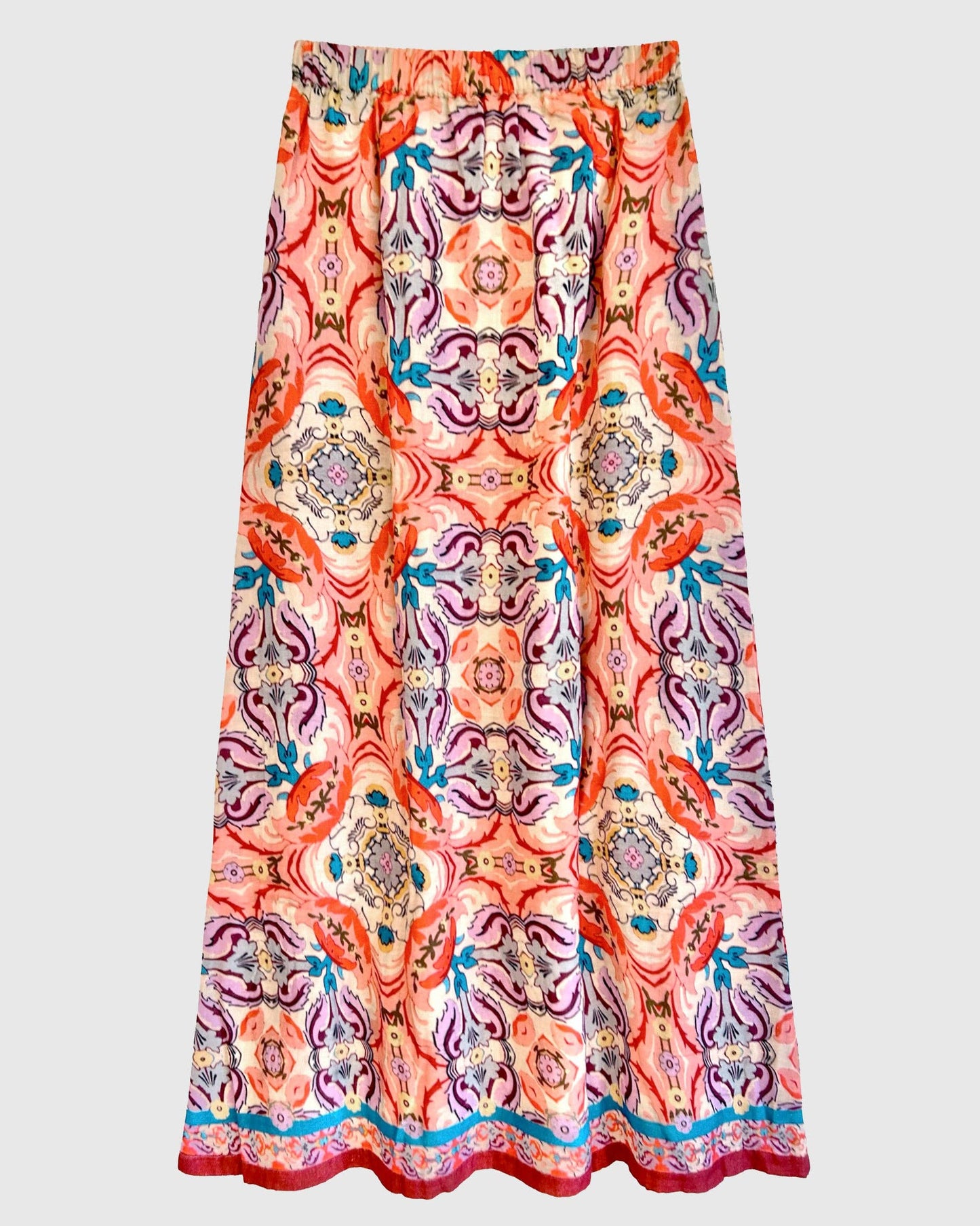 Jupe Longue Rithana Folka Corail – An'ge