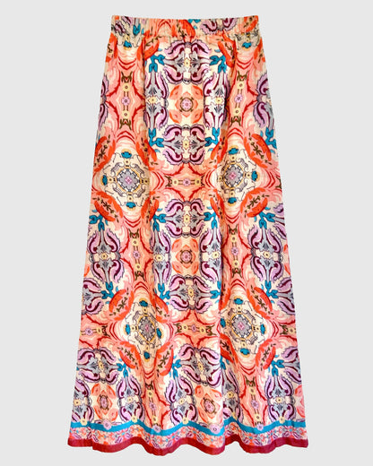 Jupe Longue Rithana Folka Corail – An'ge