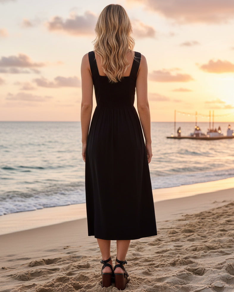 Robe Midi Manila Noire – An'ge